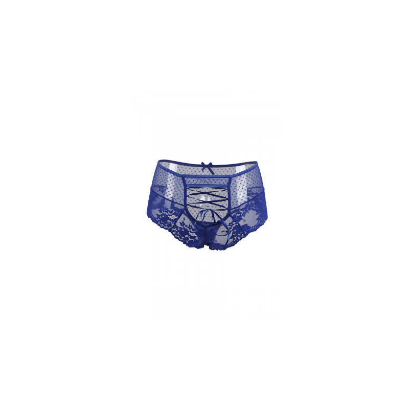 Tanga sexy bleu à laçage
