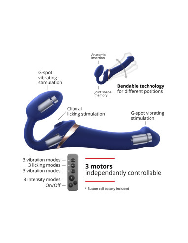 Strap-on-me Multi Orgasm bleu nuit L