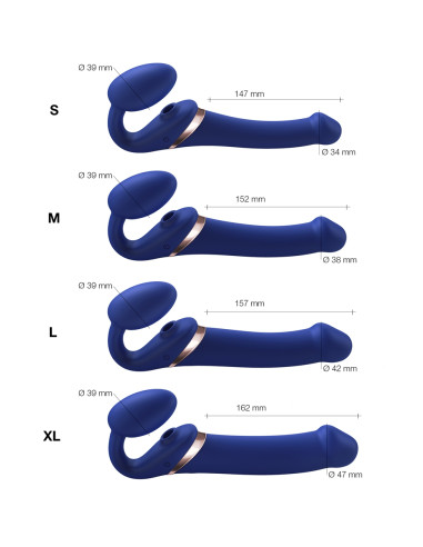 Strap-on-me Multi Orgasm bleu nuit L