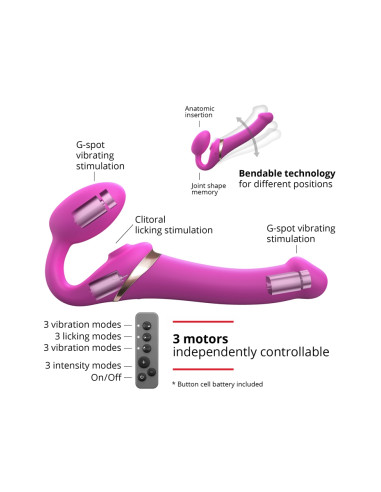 Strap-on-me Multi Orgasm Fuchsia L