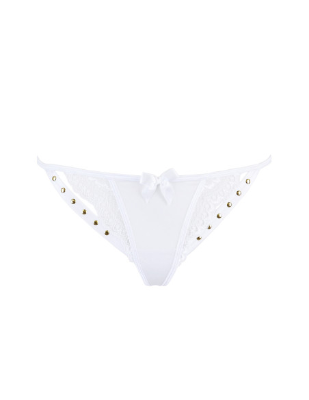 String blanc à clous dorés V-9798 - Axami