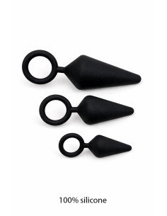 kit d'entrainement anal 3 plugs silicone - Litolu