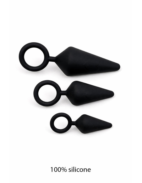 kit d'entrainement anal 3 plugs silicone - Litolu