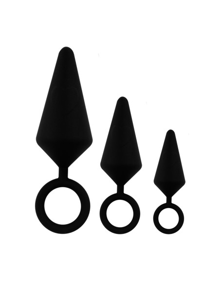kit d'entrainement anal 3 plugs silicone - Litolu