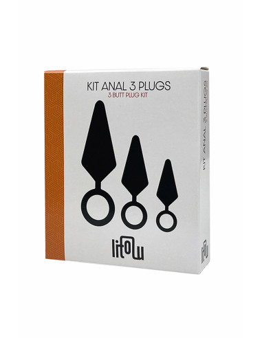 kit d'entrainement anal 3 plugs silicone - Litolu