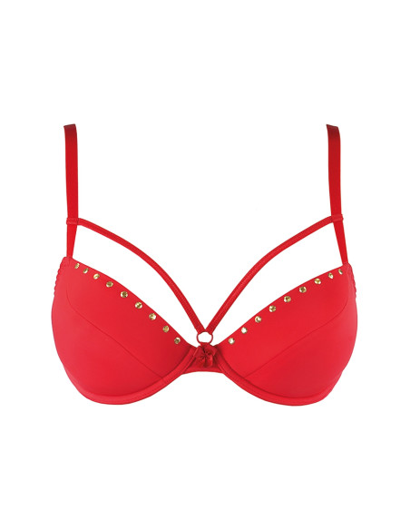 Soutien-gorge push-up rouge V-10351 - Axami