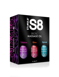 Coffret huiles de massage S8 3x50ml