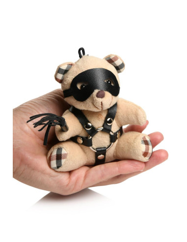 Porte-clés Teddy Bear BDSM avec martinet
