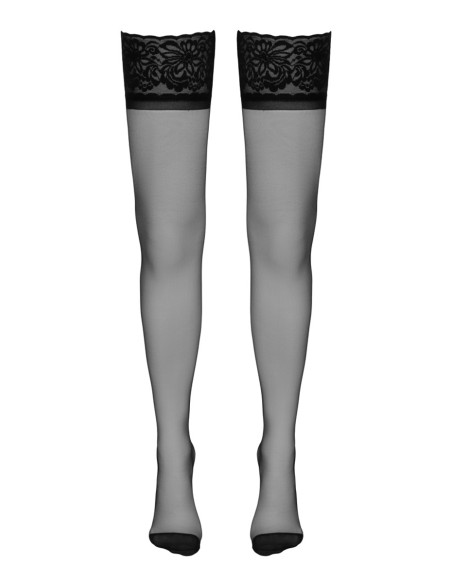 Bas autofixants couture noir 1 - Cotelli Legwear