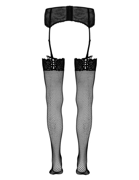 Bas résille noir - Cotelli Legwear