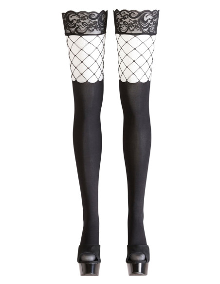 Bas autofixants opaques noir - Cotelli Legwear