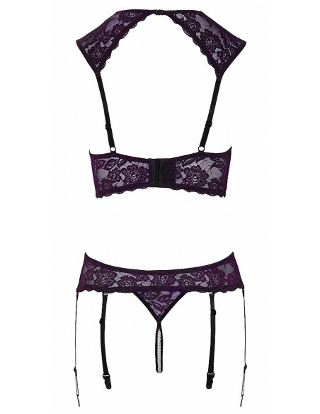 Ensemble lingerie ouverte violet - Cotelli Lingerie