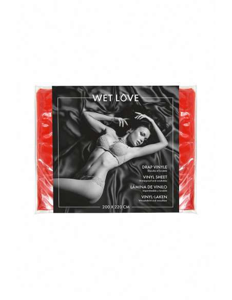 Drap Vinyle rouge 220 x 200 cm - Fetish Tentation