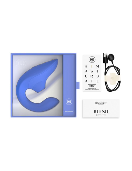 Double stimulateur Womanizer Blend bleu