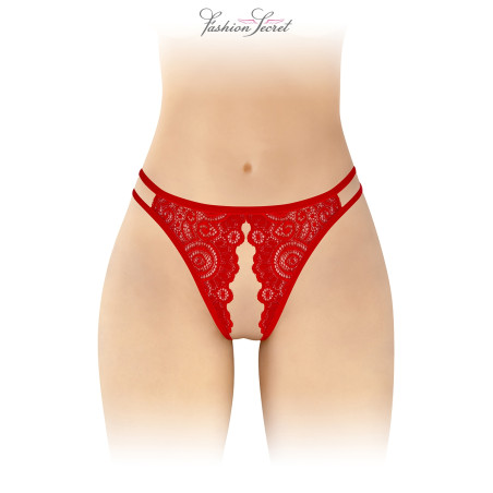 Culotte rouge ouverte Annette - Fashion Secret