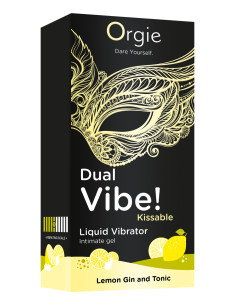Gel d'excitation Dual Vibe Lemon Gin Tonic Liquid Vibrator 2