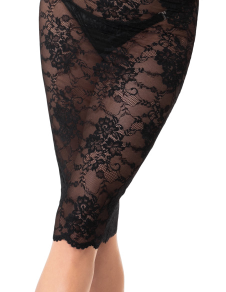 Robe mi-longue Nocturne F338 en dentelle