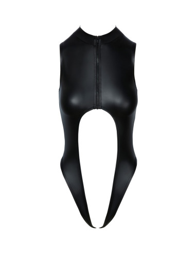 Body noir ouvert à l'entrejambe - Cotelli Lingerie