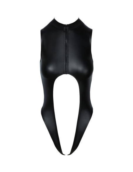 Body noir ouvert à l'entrejambe - Cotelli Lingerie