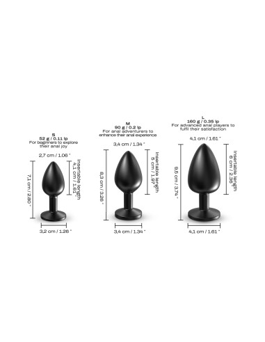 Plug anal en métal Onix Plug S - Dorcel