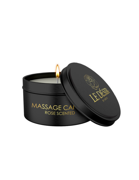 Bougie de massage érotique rose 100g - Le Désir