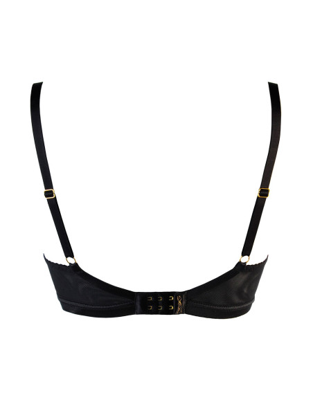 Soutien-gorge tulle et dentelle noir V-10711 - Axami