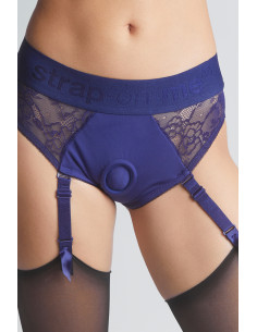 Harnais lingerie Diva (bleu) - Strap On Me 2