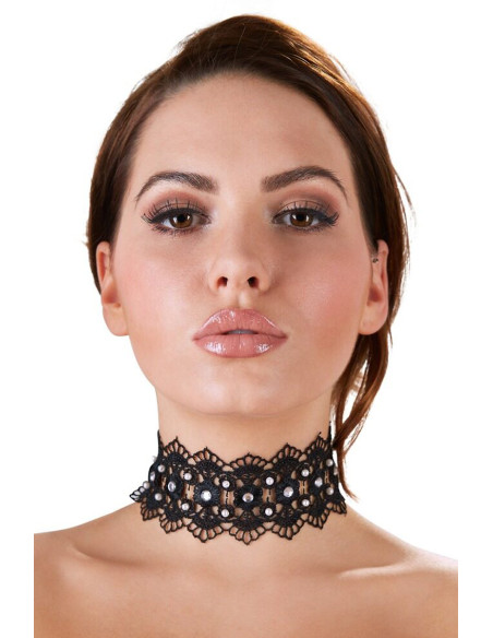 Collier brodé avec strass - Cotelli Accessoires