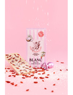 Chocolat blanc coco et baie de goji - Tablette 100g - Les canailles 2