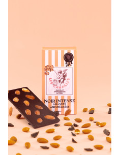 Chocolat noir amandes caramélisées - Tablette 100g - Les canailles 2