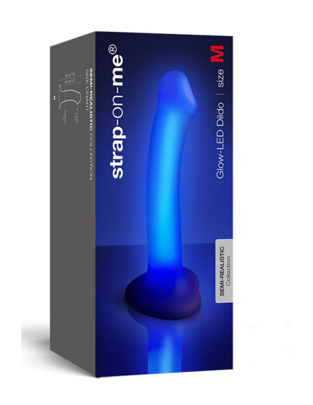 Dildo lumineux violet - Strap-On-Me