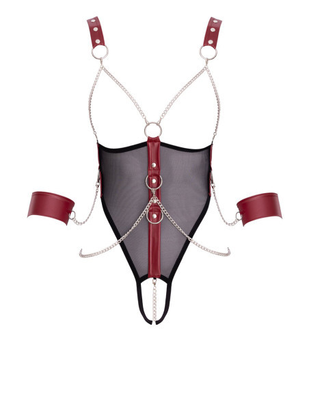 Body de bondage ouvert et seins nus - Cottelli Bondage
