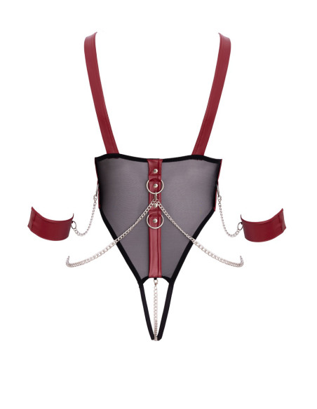 Body de bondage ouvert et seins nus - Cottelli Bondage