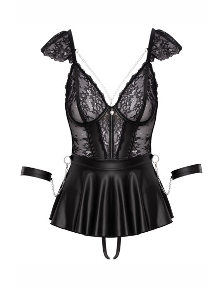 Ensemble 3 pièces lingerie Fetish - Cotelli Bondage