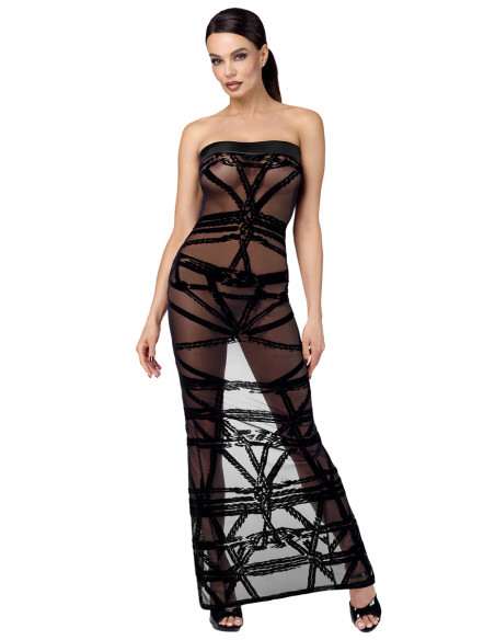 Robe bustier Bondesque F358 - Noir Handmade
