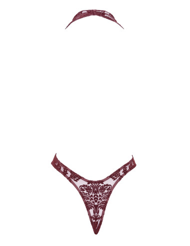 Body en tulle floqué Kink Royal F386 - Noir Handmade