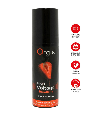 Gel d'excitation High Voltage Liquid Vibrator Fraise - Orgie