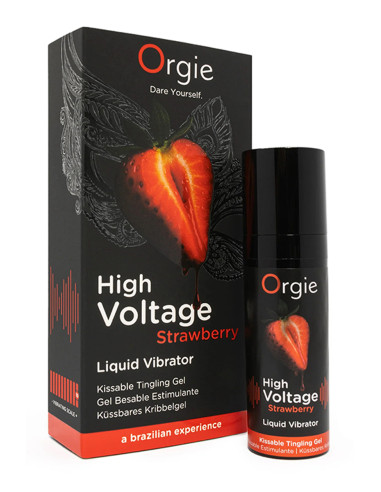 Gel d'excitation High Voltage Liquid Vibrator Fraise - Orgie