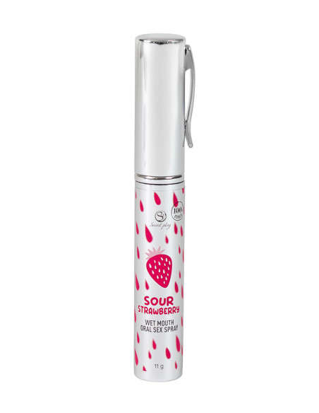 Spray sexe oral et bouche humide à la fraise acide