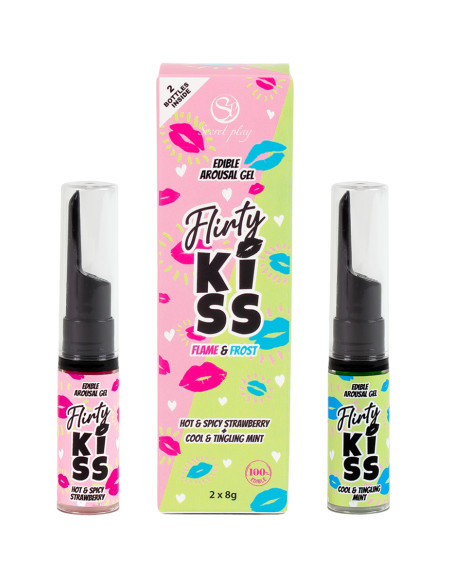 Pack 2 gels pour sexe oral Flirty Kiss - Secret Play