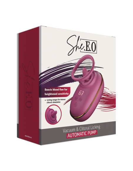 Pompe clitoridienne avec léchage et vibrations - She.E.O