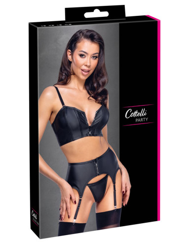 Ensemble lingerie 3 pièces avec porte-jarretelles - Cottelli PARTY 