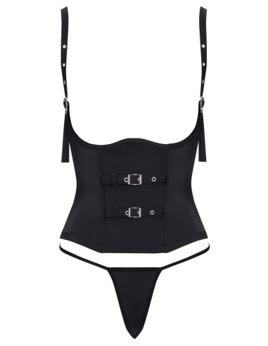 Ensemble corset seins nus noir - Cottelli PARTY 