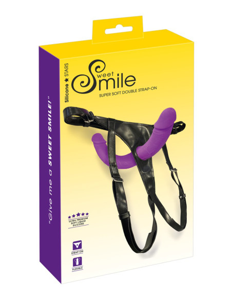 Double Strap-On ultra doux - Sweet Smile