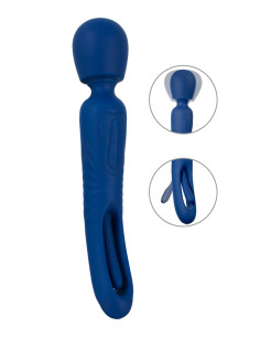 Vibro Wand réversible avec langue vibrante - Sweet Smile