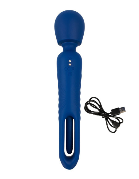 Vibro Wand réversible avec langue vibrante - Sweet Smile