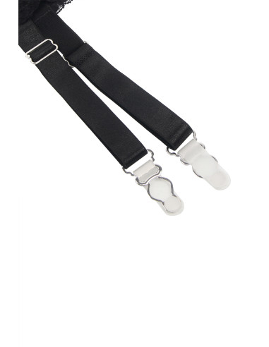 Porte-jarretelles et string Noir - Litolu Lingerie