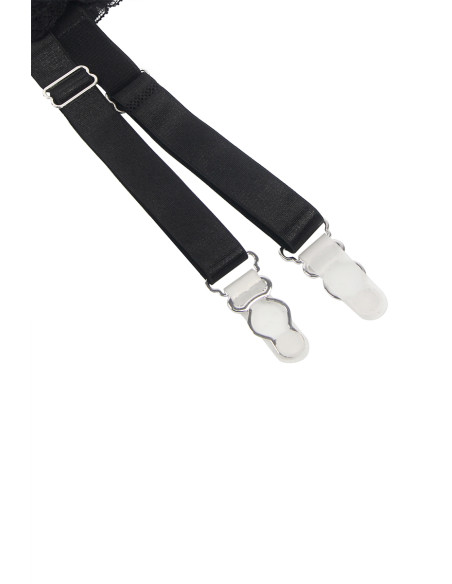 Porte-jarretelles et string Noir - Litolu Lingerie