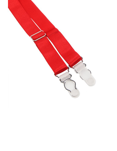 Porte-jarretelles et string Rouge - Litolu Lingerie