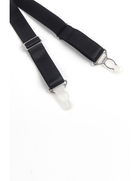 Porte-jarretelles dentelle large Noir - Litolu Lingerie